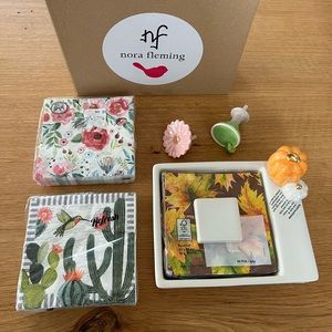 Nora Fleming Retired Pearl Dot Cocktail Napkin Candy Holder